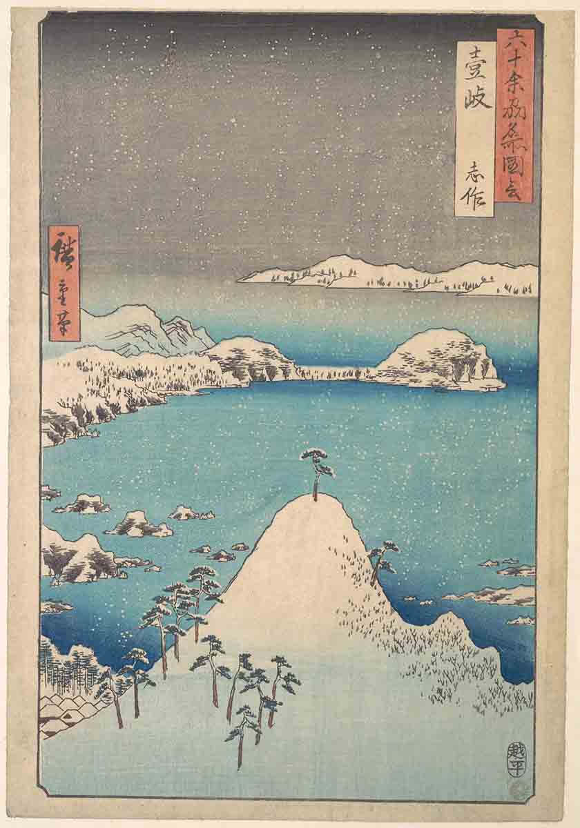 ukiyo-e snowy sea