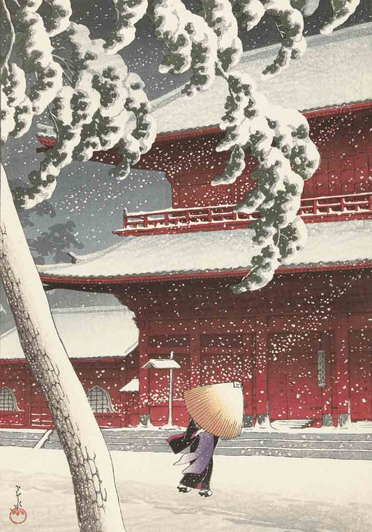ukiyo-e snowy night