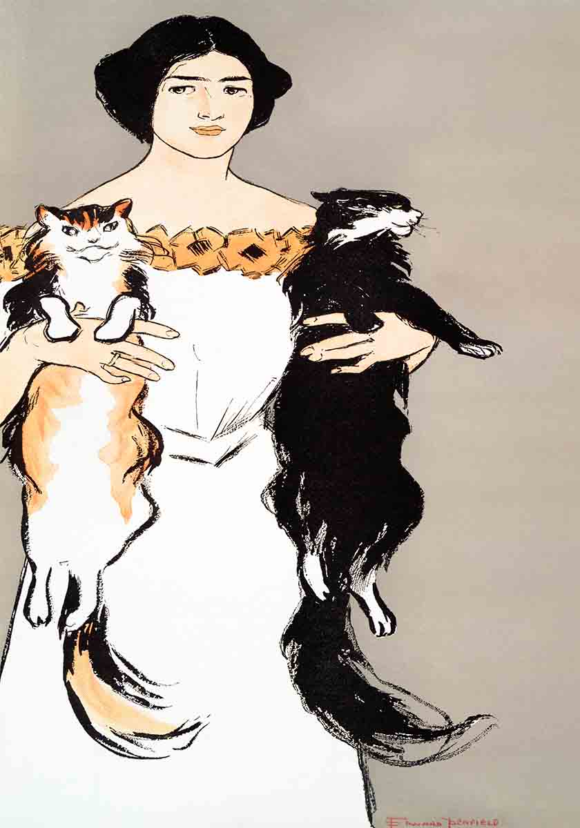 Woman with Cats