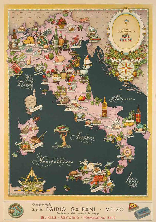 Italy Cheese Map