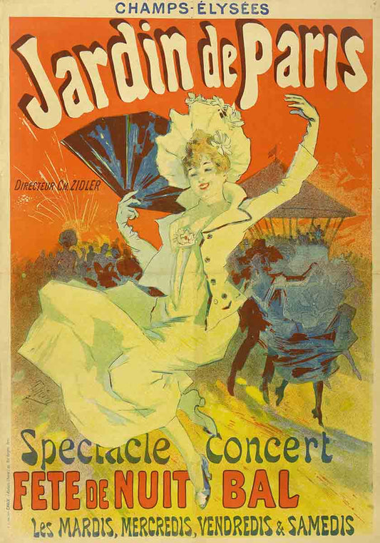Jules Cheret "Jardin de Paris II"