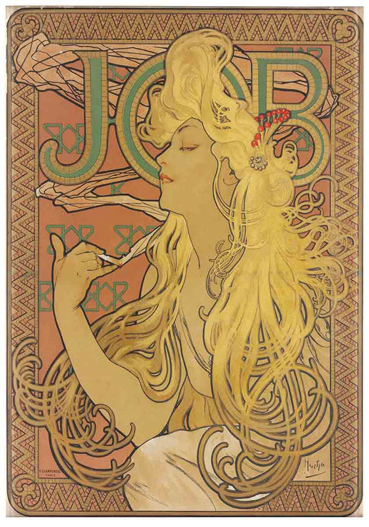 Alphonse Mucha Smoking