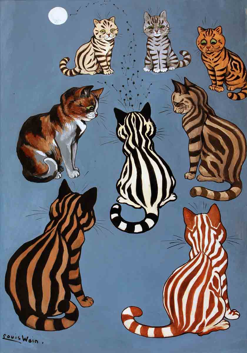 Louis Wain Cat Print