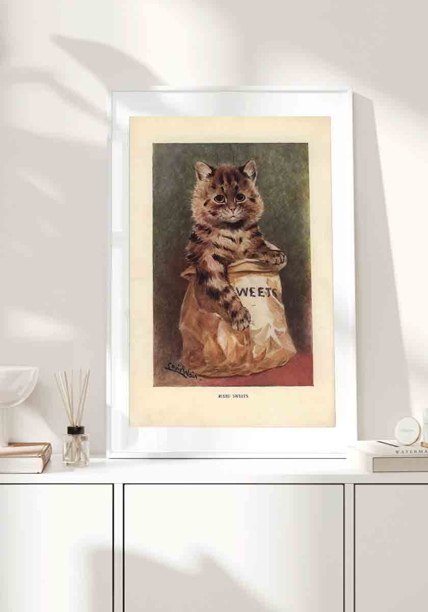 Louis Wain Cat Print IV