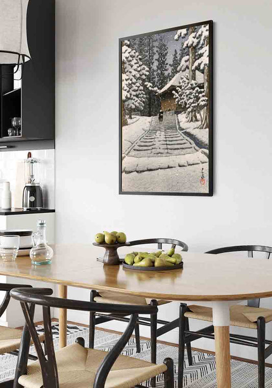 Japan Print Snowy Walkway