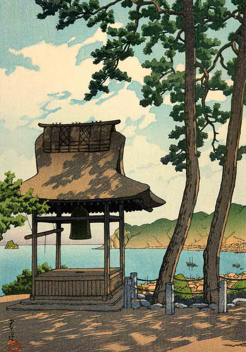 Japan Print Shrine on Lake